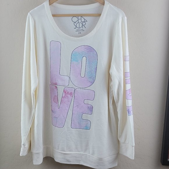 Chaser™ Painted Love Cozy Knit Pullover - Picture 4 of 7